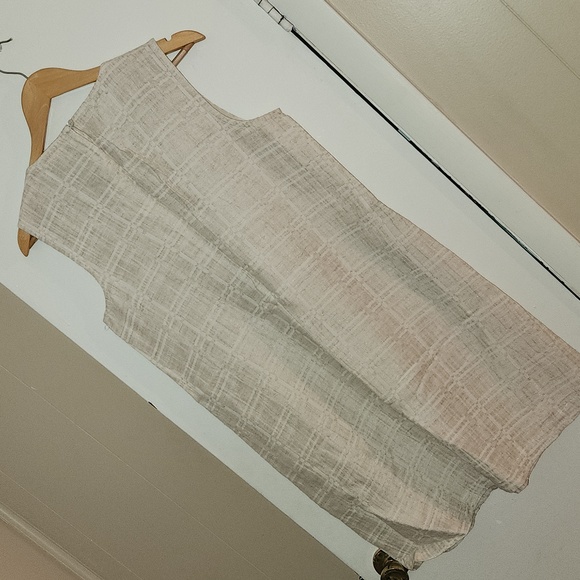 Eileen Fisher Natural Check Organic Cotton Linen Jacquard and dress Smal… - Picture 7 of 15